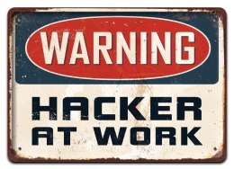 WARNING PLAKAT METALOWY SZYLD OBRAZEK RETRO#20224