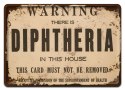 WARNING PLAKAT METALOWY SZYLD RETRO VINTAGE #10203