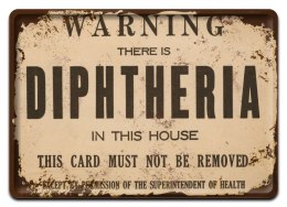 WARNING PLAKAT METALOWY SZYLD RETRO VINTAGE #10203