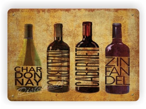 WINO METALOWY SZYLD PLAKAT VINTAGE #04455