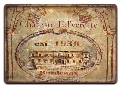 WINO PLAKAT METALOWY SZYLD OBRAZEK RETRO #20282
