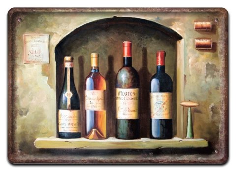 WINO PLAKAT METALOWY SZYLD VINTAGE RETRO #00956