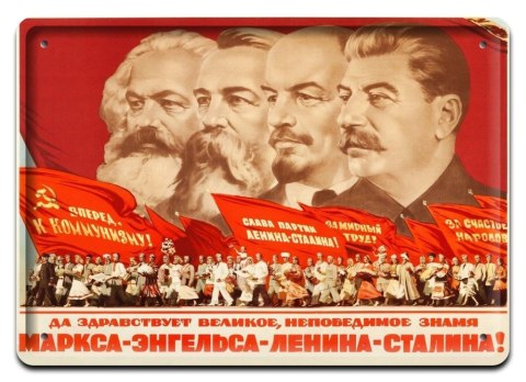ZSRR PLAKAT METALOWY SZYLD TABLICZKA RETRO #11499
