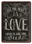 LOVE PLAKAT METALOWY SZYLD OBRAZEK RETRO #20630