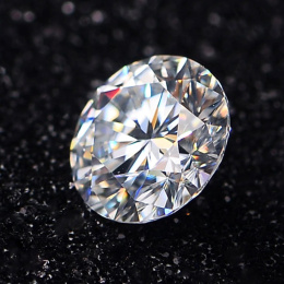 Moissanit Excellent 3ct 9mm VVS1 D Moissanite certyfikat GRA