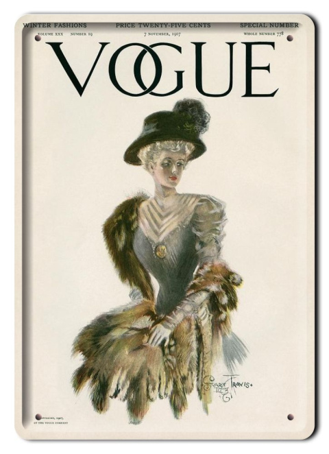 VOGUE PLAKAT METALOWY SZYLD OBRAZEK RETRO #12750