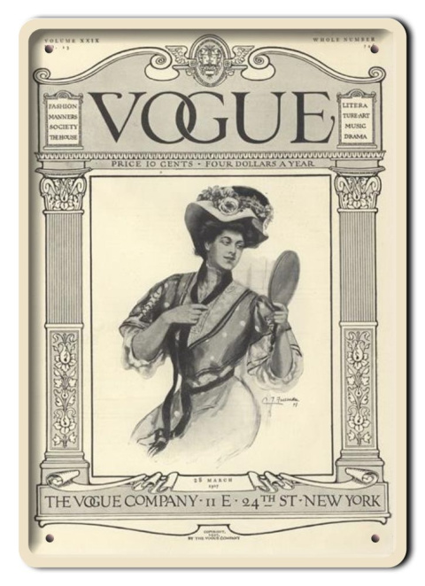 VOGUE PLAKAT METALOWY SZYLD OBRAZEK RETRO #12788