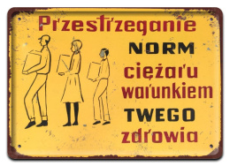 PRL PLAKAT METALOWY SZYLD OBRAZEK #12925