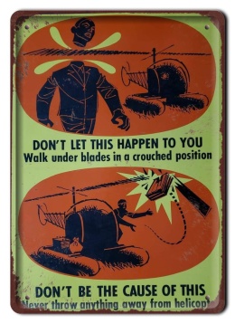 Szyld Retro Vintage BHP PLAKAT METALOWY OBRAZEK #13104