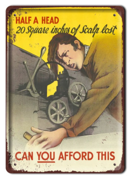 Szyld Retro Vintage BHP PLAKAT METALOWY OBRAZEK #13116