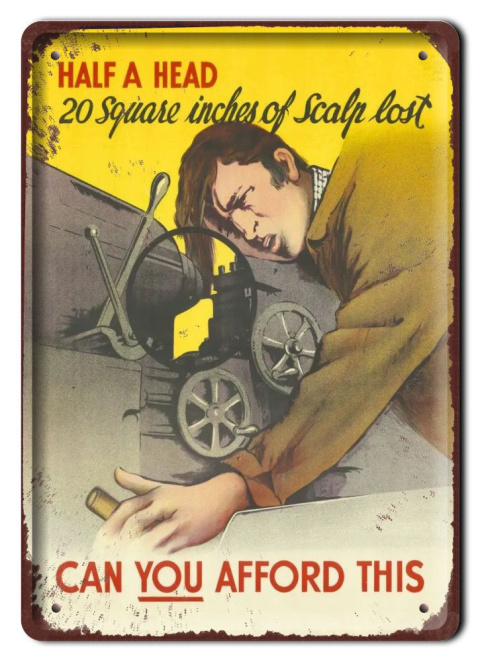 Szyld Retro Vintage BHP PLAKAT METALOWY OBRAZEK #13116