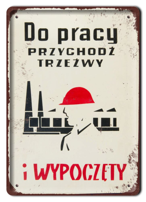 PRL BHP PLAKAT METALOWY OBRAZEK #09053