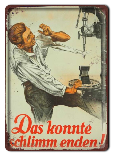 Szyld Retro Vintage BHP PLAKAT METALOWY OBRAZEK #13286