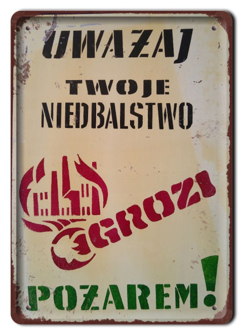 PRL PLAKAT METALOWY SZYLD OBRAZEK #12937