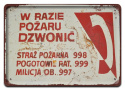 PRL PLAKAT METALOWY SZYLD OBRAZEK #12939