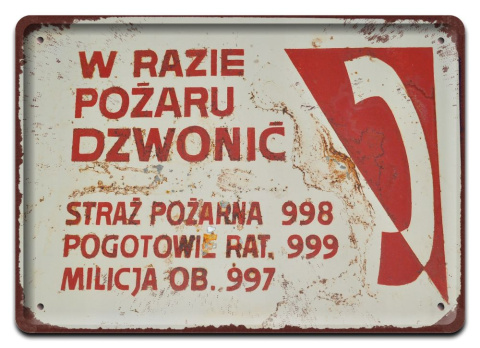 PRL PLAKAT METALOWY SZYLD OBRAZEK #12939