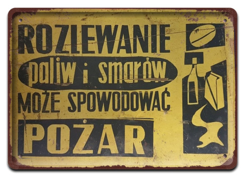 PRL PLAKAT METALOWY SZYLD OBRAZEK #12944