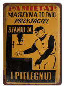 PRL PLAKAT METALOWY SZYLD OBRAZEK #12963