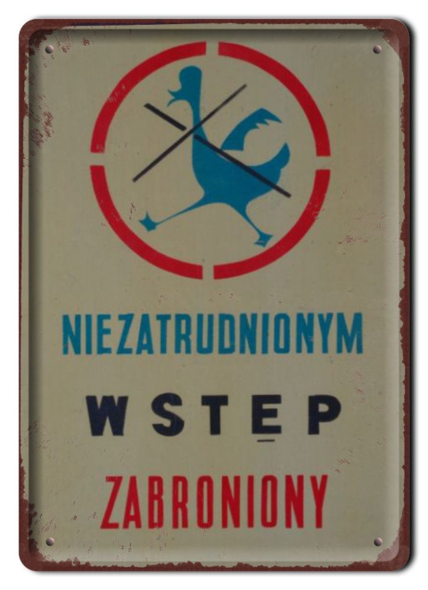 PRL PLAKAT METALOWY SZYLD OBRAZEK #12968