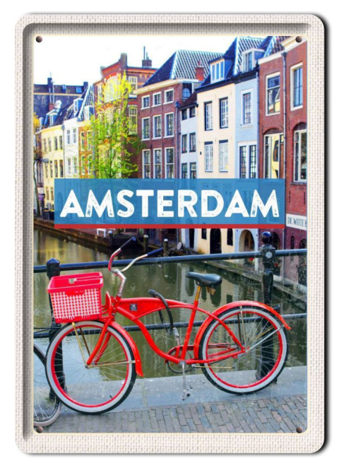 AMSTERDAM PLAKAT METALOWY OBRAZEK #13428