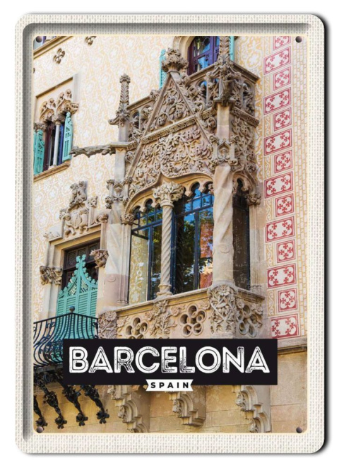 BARCELONA PLAKAT METALOWY OBRAZEK #13442