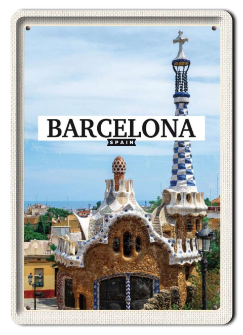 BARCELONA PLAKAT METALOWY OBRAZEK #13492