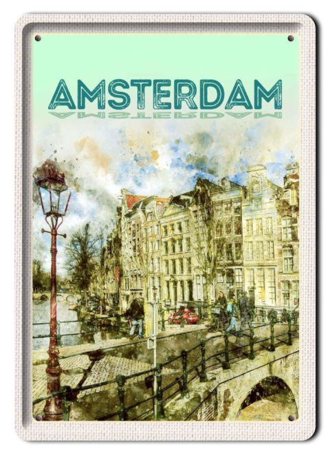 AMSTERDAM PLAKAT METALOWY OBRAZEK #13528