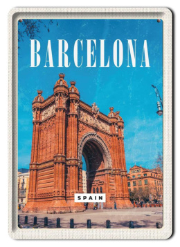 BARCELONA PLAKAT METALOWY OBRAZEK #13540