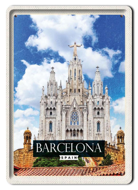 BARCELONA PLAKAT METALOWY OBRAZEK #13595