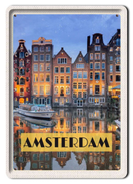 AMSTERDAM PLAKAT METALOWY OBRAZEK #13640