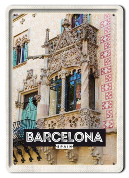 BARCELONA PLAKAT METALOWY OBRAZEK #13652