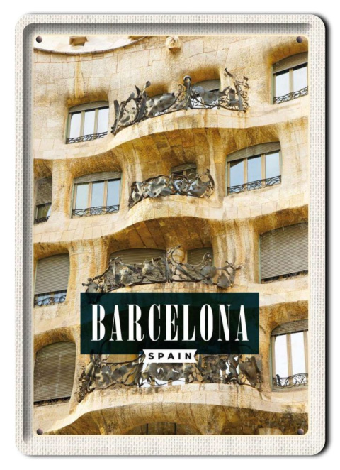 BARCELONA PLAKAT METALOWY OBRAZEK #13655