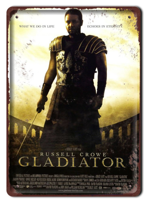 GLADIATOR Szyld Plakat filmowy-metalowy #15312