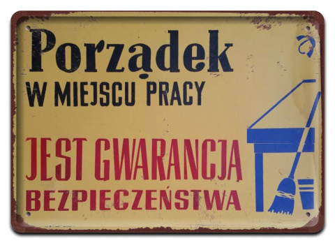 PRL BHP PLAKAT METALOWY OBRAZEK #15635