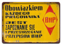 PRL BHP PLAKAT METALOWY OBRAZEK #15645