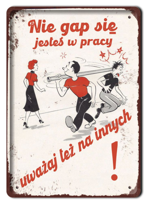 PRL PLAKAT METALOWY OBRAZEK SZYLD VINTAGE RETRO #15709