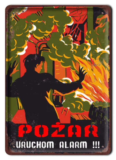 PRL PLAKAT METALOWY SZYLD OBRAZEK RETRO #15712