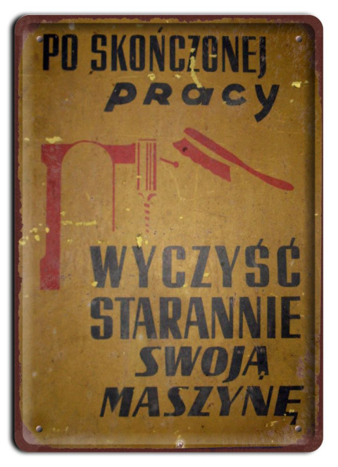 PRL BHP PLAKAT METALOWY OBRAZEK #15719