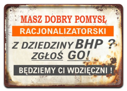 PRL BHP PLAKAT METALOWY OBRAZEK #15734