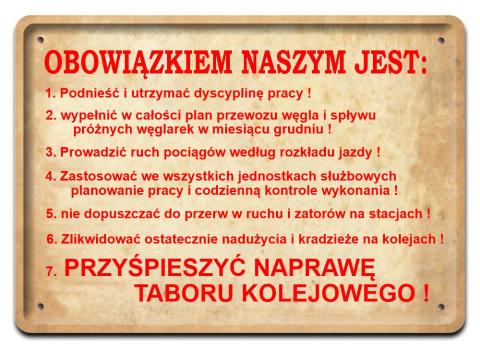 PRL BHP PLAKAT METALOWY OBRAZEK #15762