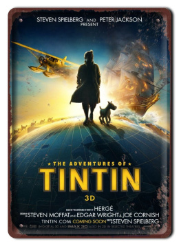 TINTIN Obrazek Plakat filmowy-metalowy #15330