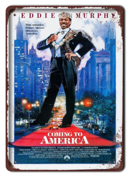 COMING TO AMERICA Plakat filmowy-metalowy #15393