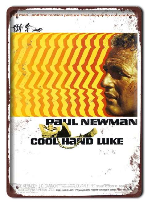 COOL HAND LUKE Plakat filmowy-metalowy #15394