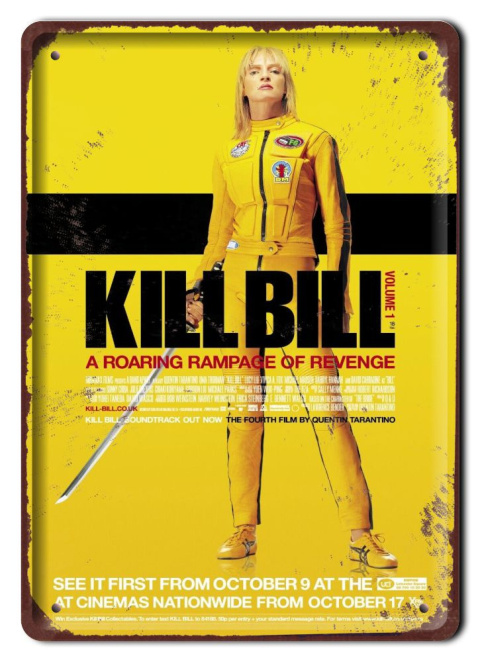 KILL BILL Szyld Plakat filmowy-metalowy #15409