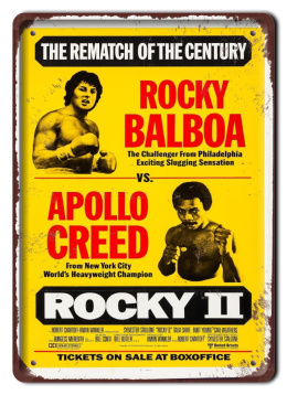 ROCKY 2 Obrazek Plakat filmowy-metalowy #15420