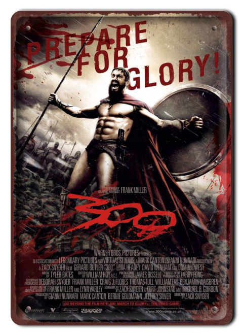 300 Szyld Obrazek Plakat filmowy-metalowy #15428