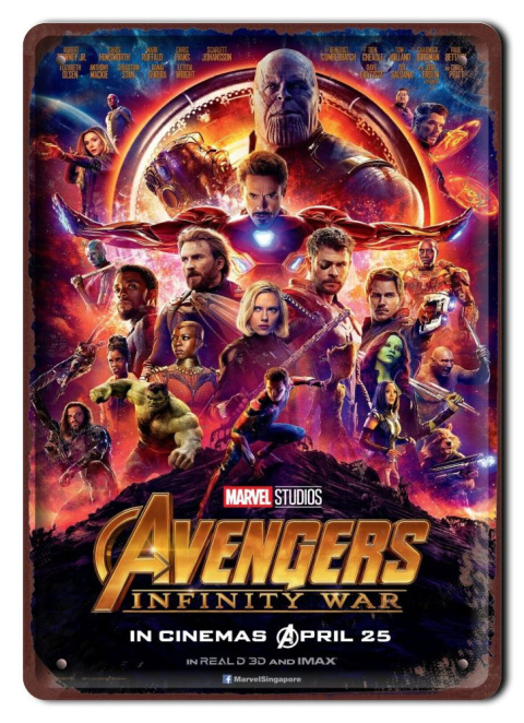 AVENGERS Szyld Plakat filmowy-metalowy #15437