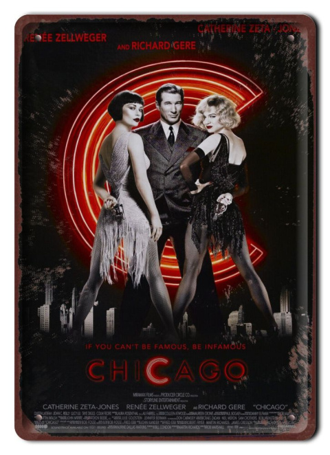 CHICAGO Szyld Plakat filmowy-metalowy #15446