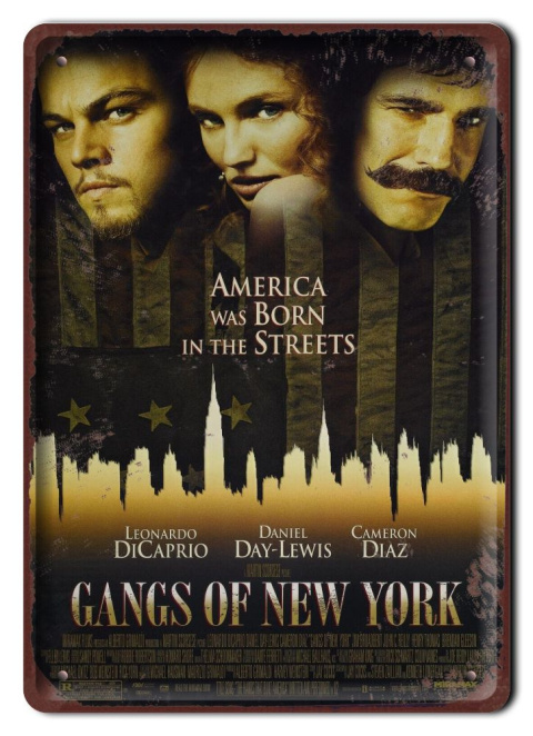 GANGS OF NEW YORK Plakat filmowy-metal #15454