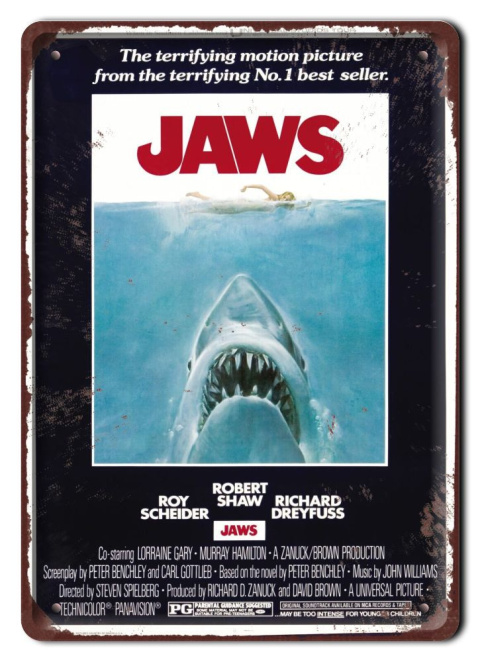 JAWS Obrazek Plakat filmowy-metalowy #15469